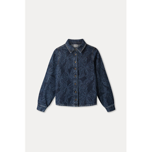 Pom Amsterdam BLOUSE - Yara Bows Mid Blue 