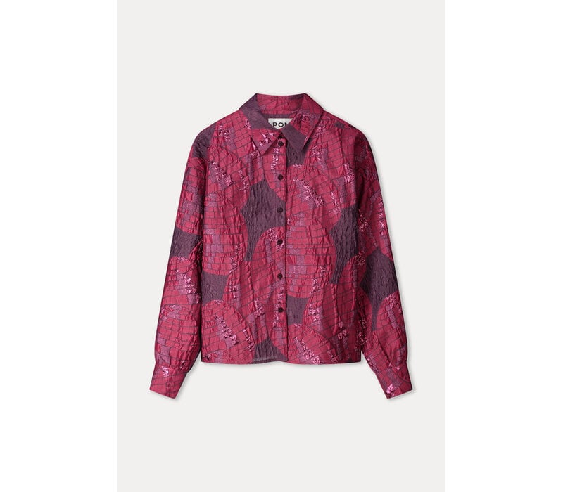 Pom Amsterdam BLOUSE - Jade Disco Dots