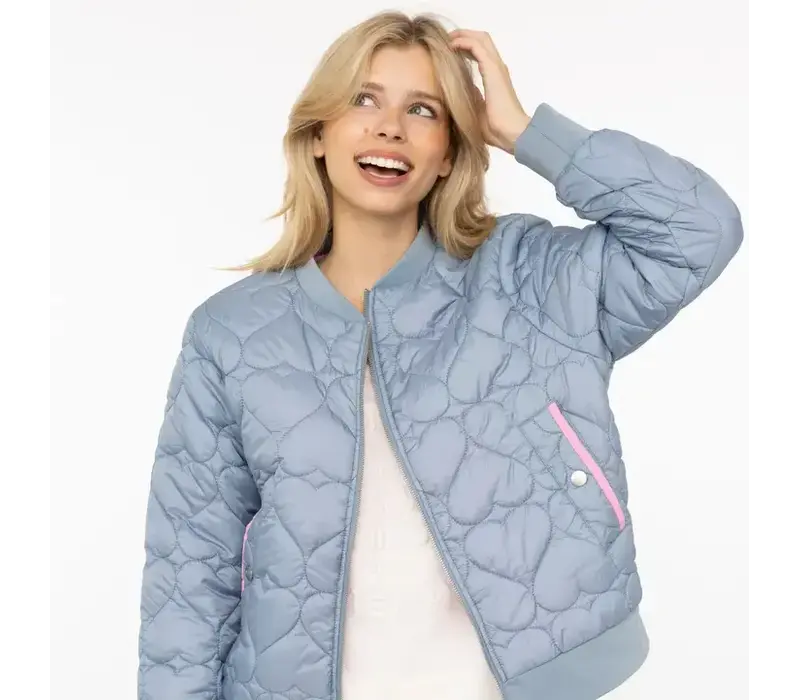 Copy of Zwillingsherz Bomberjacket - Be Happy - Groen