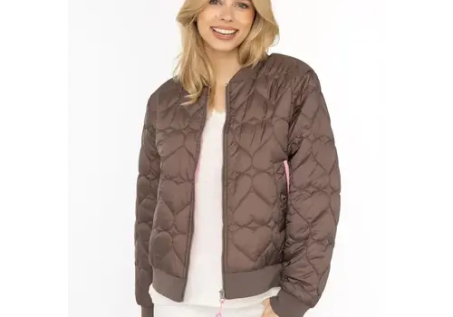 Zwillingsherz Zwillingsherz Bomberjacket - Be Happy - Bruin