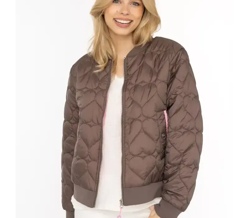 Zwillingsherz Bomberjacket - Be Happy - Bruin
