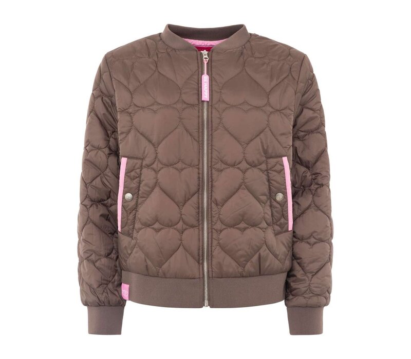 Zwillingsherz Bomberjacket - Be Happy - Bruin