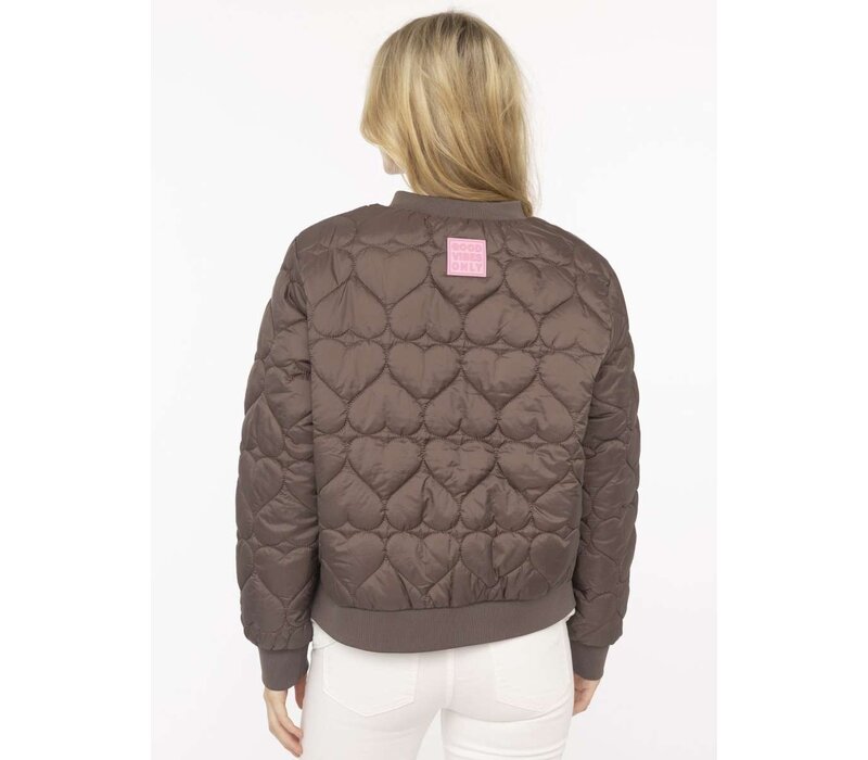 Zwillingsherz Bomberjacket - Be Happy - Bruin