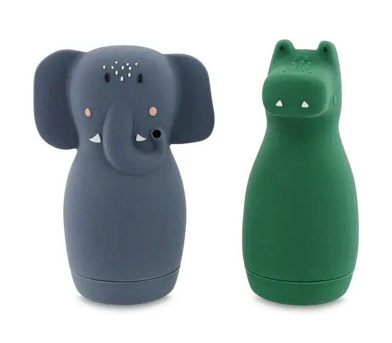 Trixie - Badspeelgoed sproeiende dieren - Mrs. Elephant & Mr. Crocodile