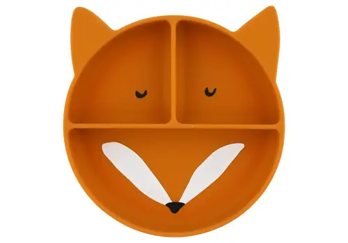 Trixie Trixie - Siliconen bord met vakjes en zuignap - Mr. Fox