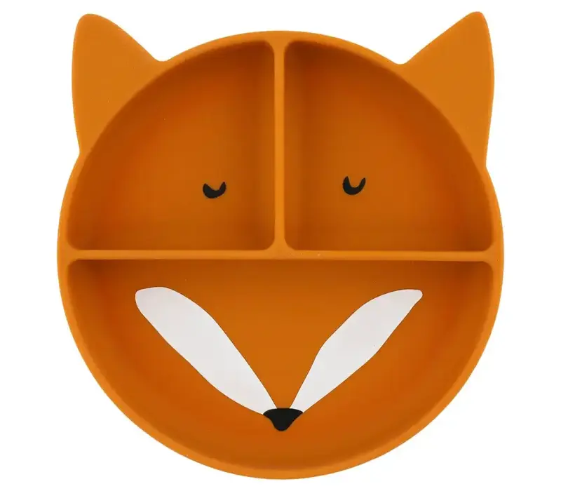Trixie - Siliconen bord met vakjes en zuignap - Mr. Fox