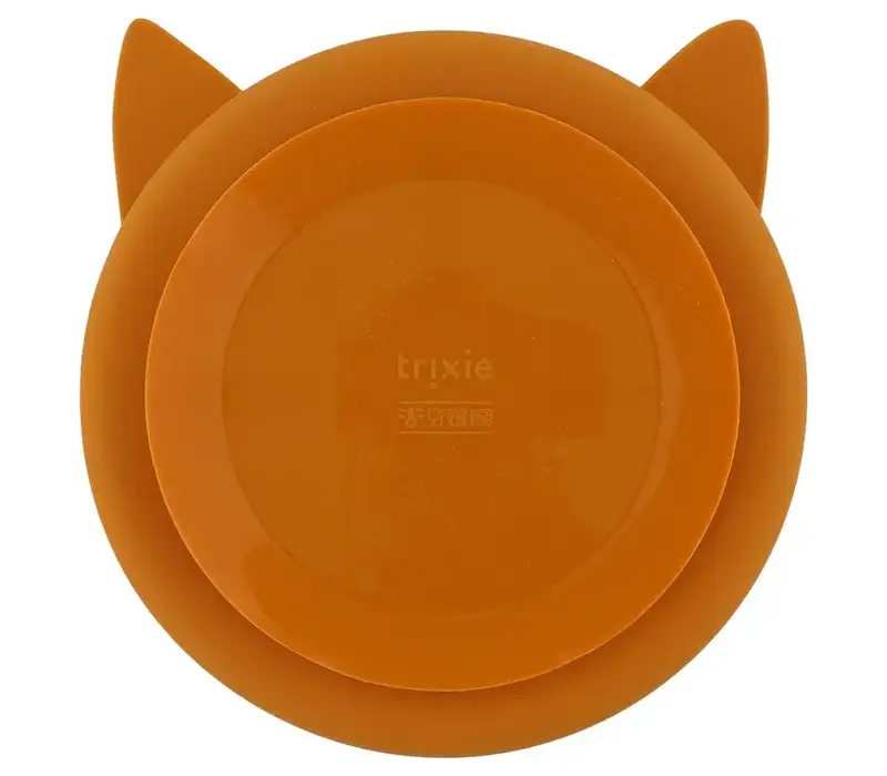 Trixie - Siliconen bord met vakjes en zuignap - Mr. Fox