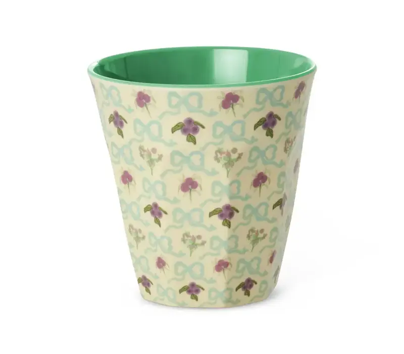 Rice Medium Melamine Cup - Bow and Bouquet