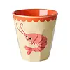 Rice by Rice Rice Medium Melamine Cup - New Shrimp Print