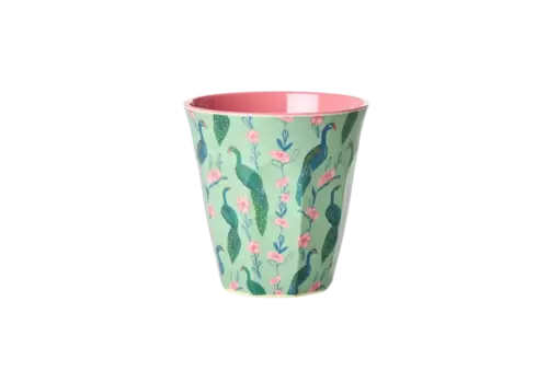 Rice by Rice Rice Medium Melamine Cup - Peacock