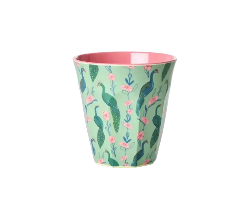 Rice Medium Melamine Cup - Peacock