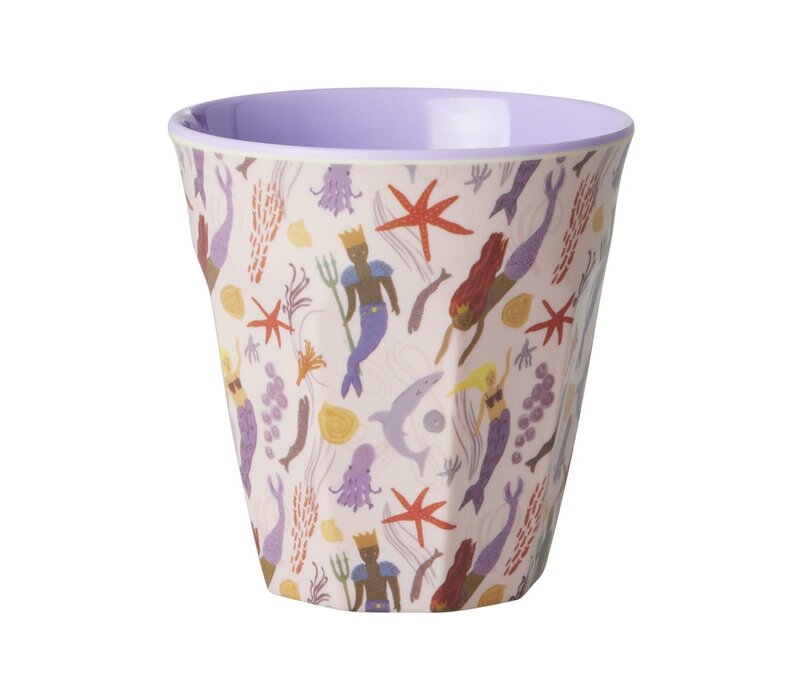 Rice Medium Melamine Cup - Mermaid Print