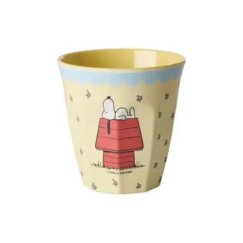 Rice Medium Melamine Cup - Cream - Snoopy 