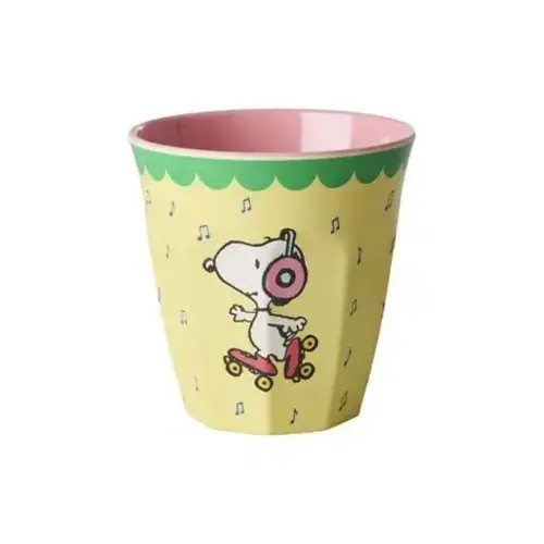 Rice Medium Melamine Cup - Yellow - Snoopy 