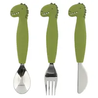 Trixie - Siliconen eetset 3 stuks - Mr. Dino