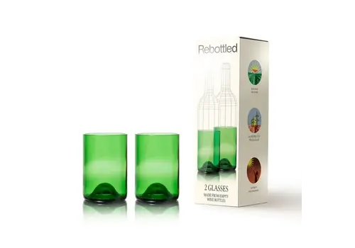 Rebottled Rebottled - Tumbler 2-pack Green (330ml)