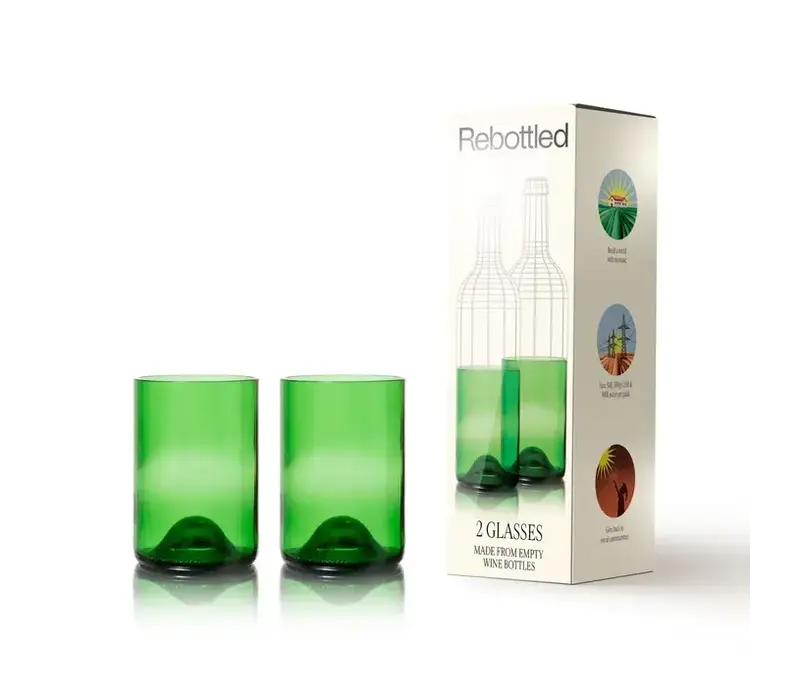 Rebottled - Tumbler 2-pack Green (330ml)