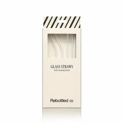 Rebottled - Glazen rietjes 4-pack - Transparant 