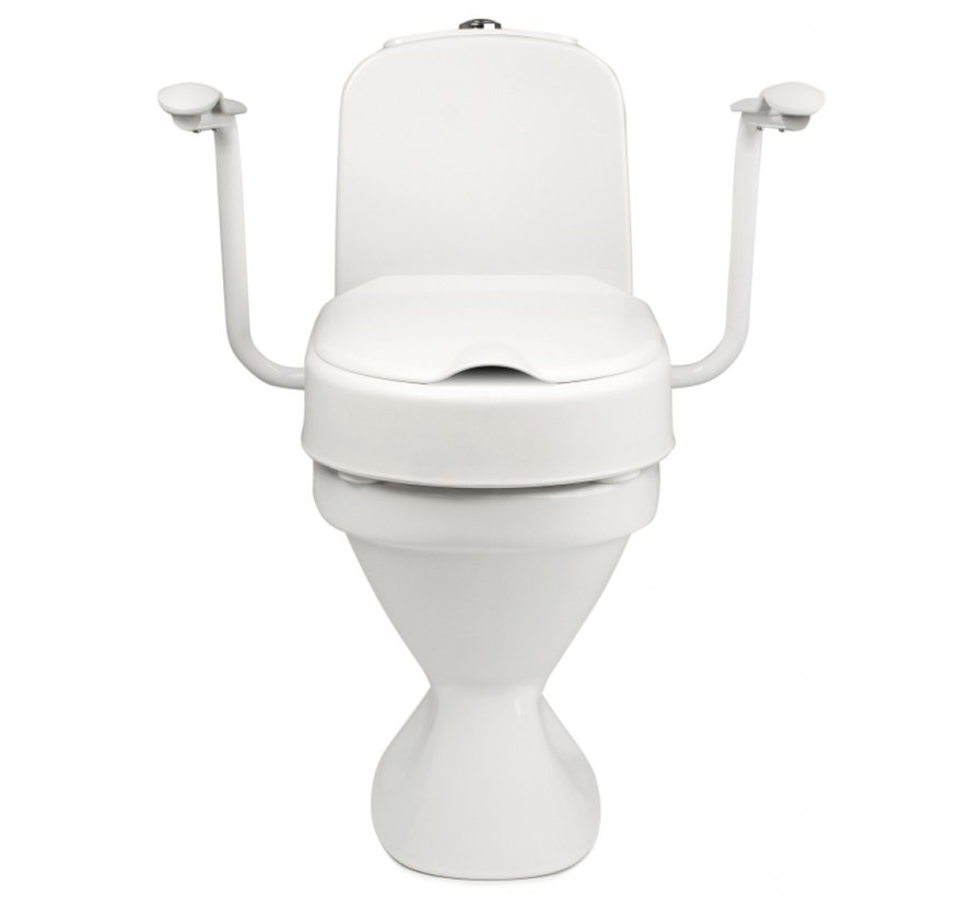 Etac Hi-Loo toiletverhoger vast met armleuning