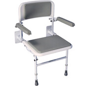 Aidapt Douchestoel XL met rugleuning en gevoerde zitting (tot 190kg)