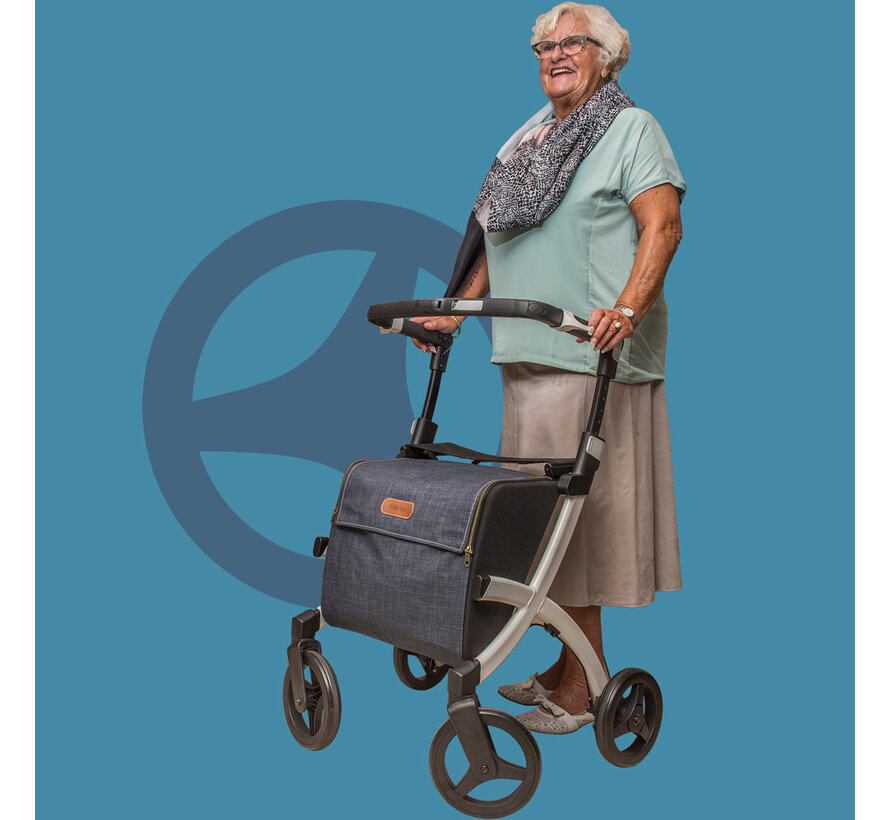 Rollz Flex - Lichtgewicht rollator met boodschappentas