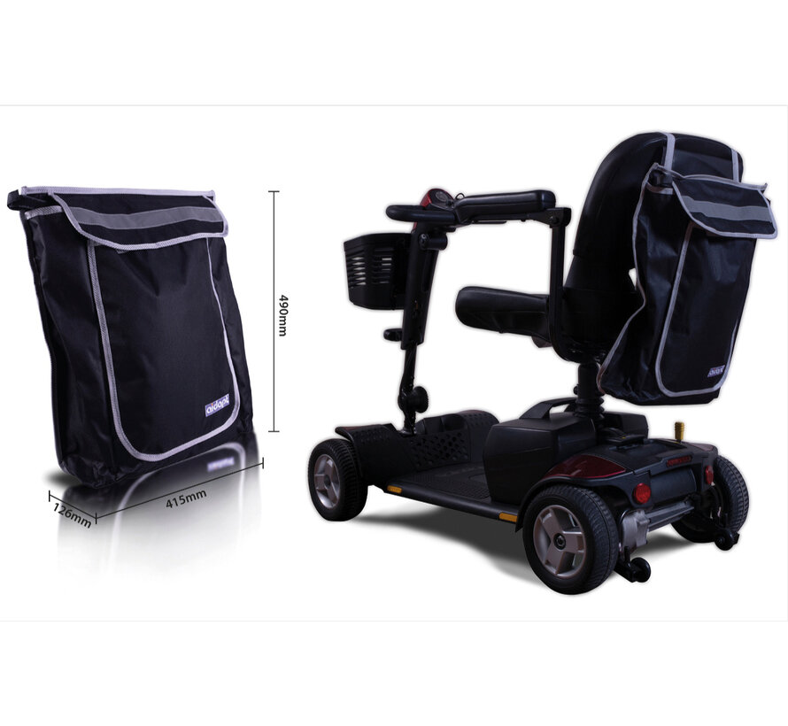 Krukkentas voor rolstoel of scootmobiel - zwart
