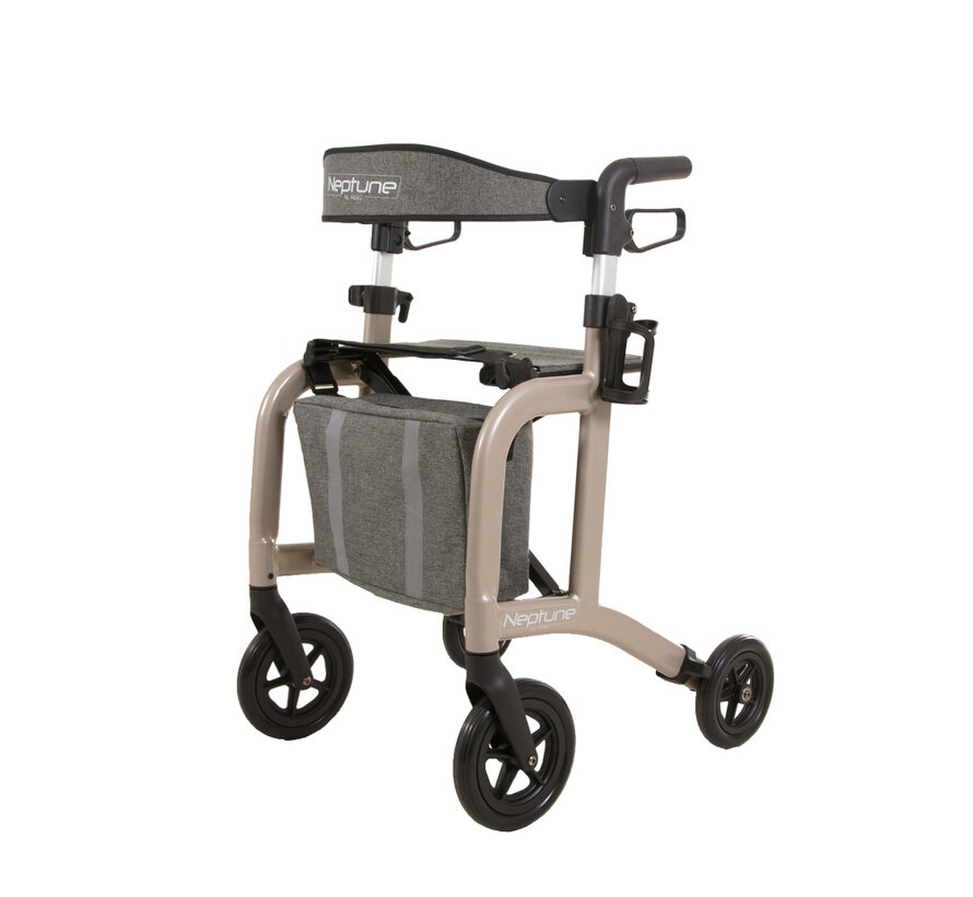 Neptune Lichtgewicht Rollator - Inclusief rugband, tas, fleshouder en stokhouder