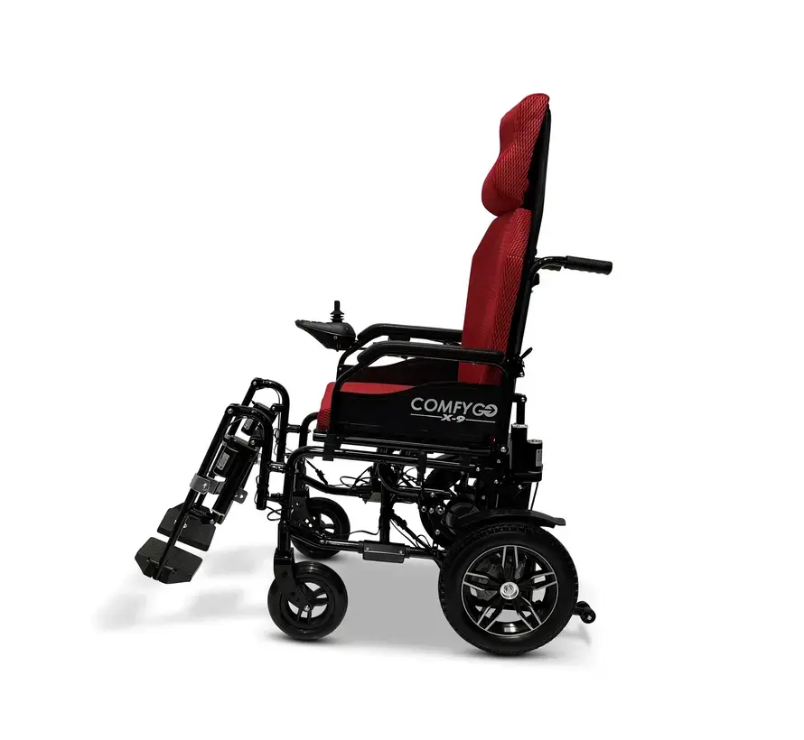 Verhuur Elektrische rolstoel - met elektrisch verstelbare rugleuning en elektrisch verstelbare beensteunen