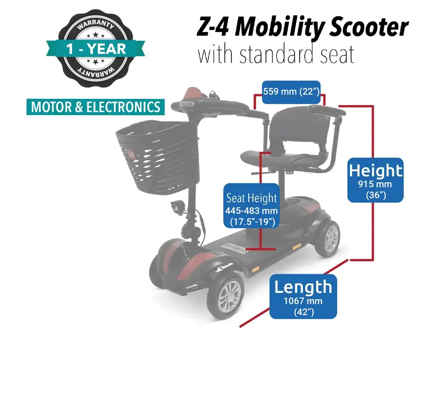 ComfyGO Z-4 - Demontabele scootmobiel