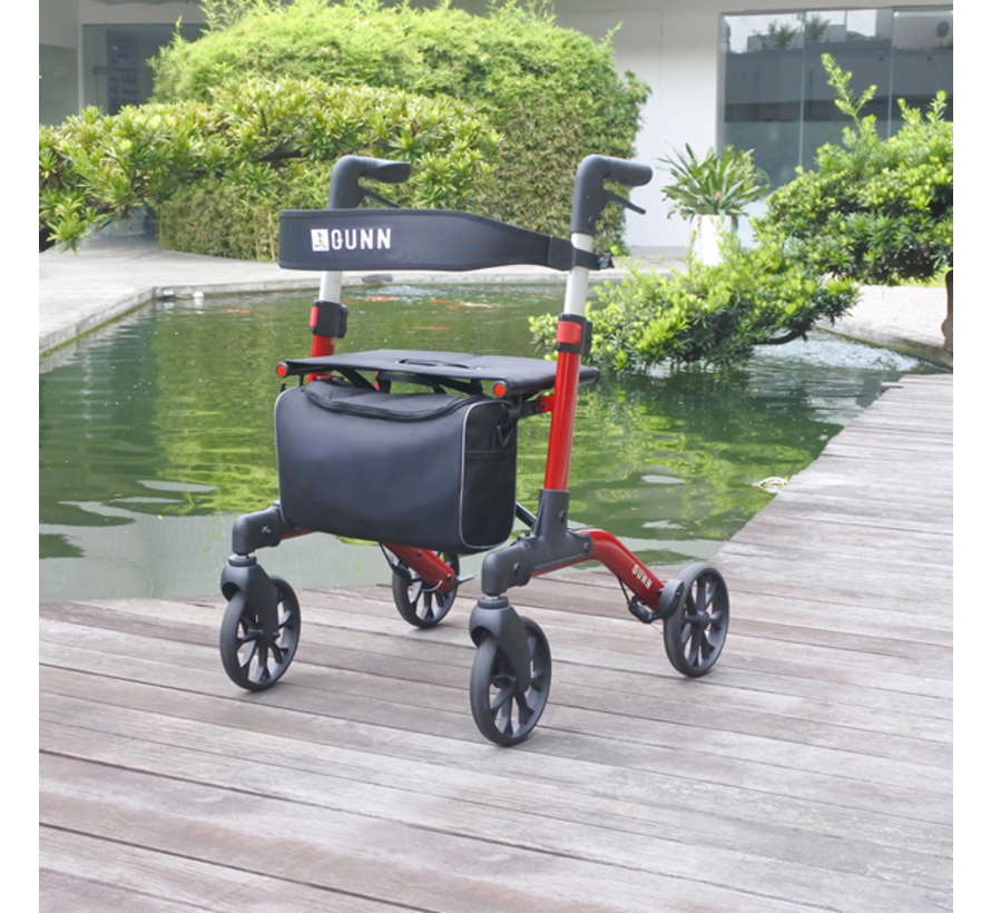 Brooklyn Rollator – Dubbel inklapbaar | Lichtgewicht & Modern | Extra comfort, binnen én buiten