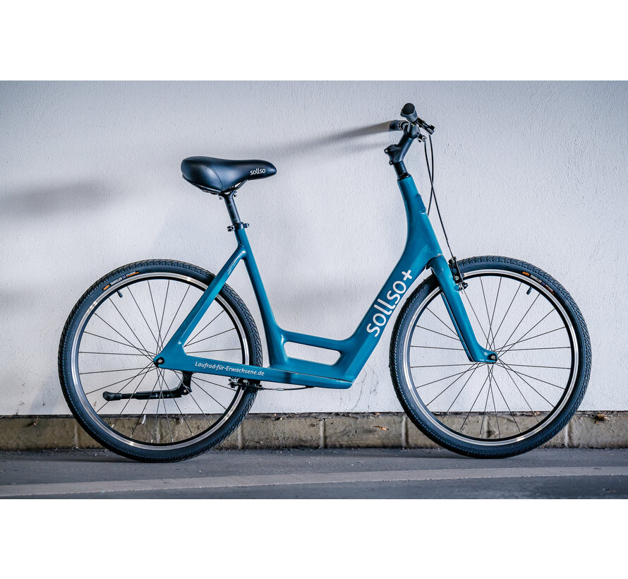 Sollso Plus Loopfiets – Lage instap, Carbon, 24″ wielen