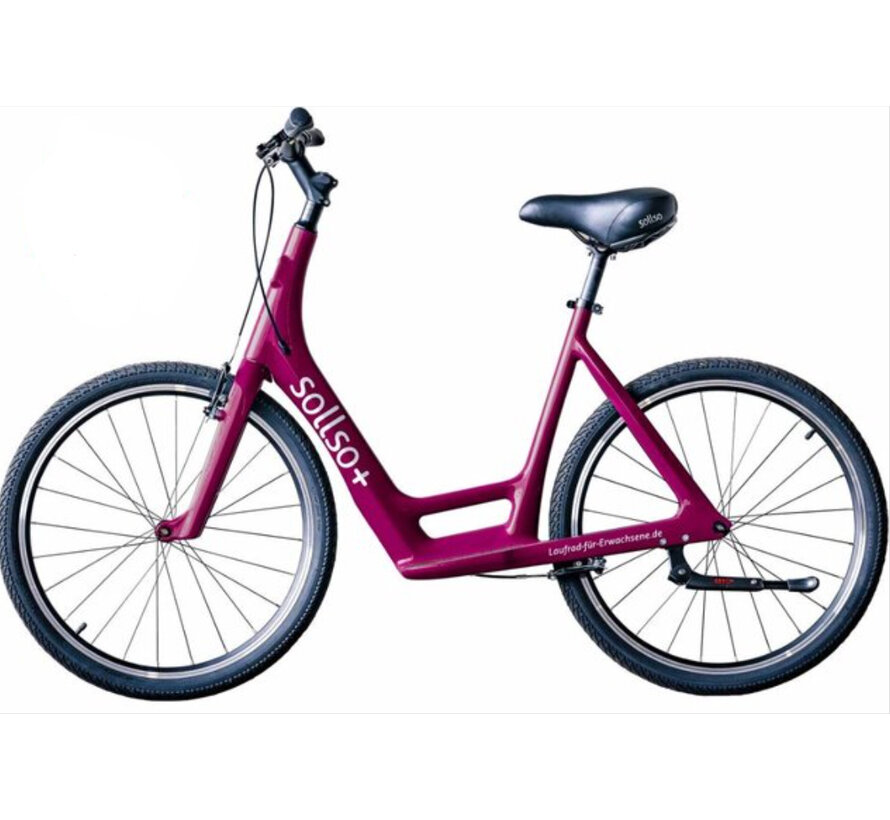 Sollso Plus Loopfiets – Lage instap, Carbon, 24″ wielen