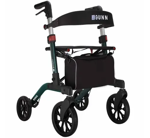 Qunn Rollator Brooklyn PU dubbel opvouwbaar met zachte banden