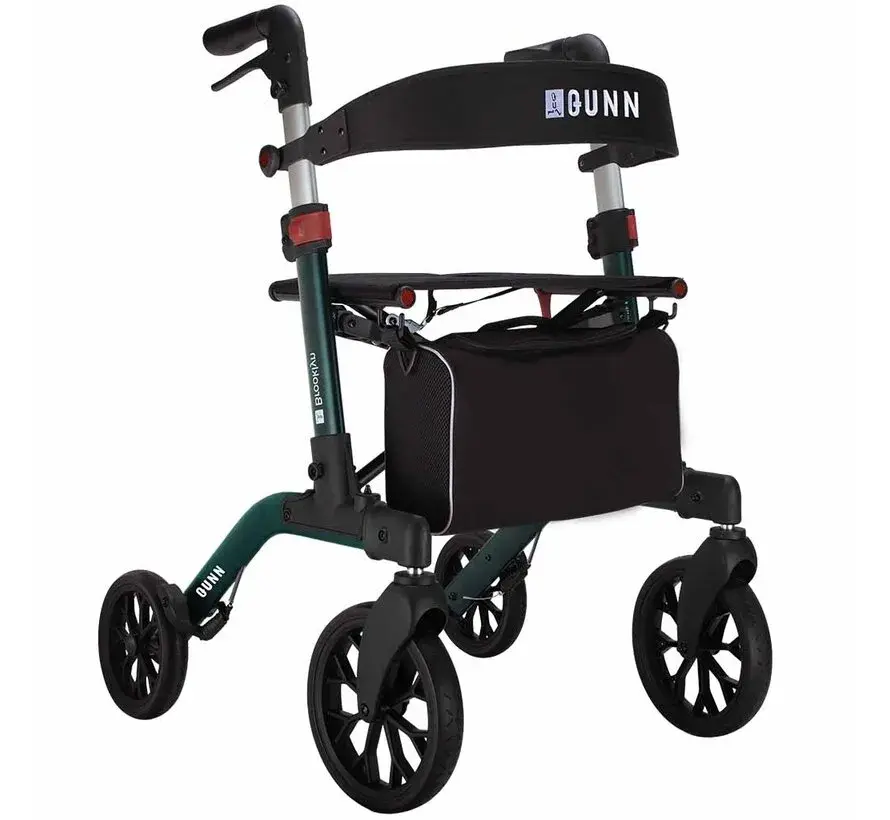 Qunn Rollator Brooklyn PU dubbel opvouwbaar met zachte banden