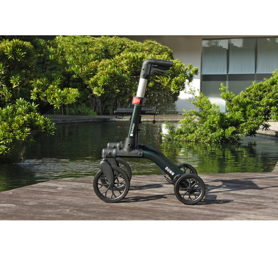 Qunn Rollator Brooklyn PU dubbel opvouwbaar met zachte banden