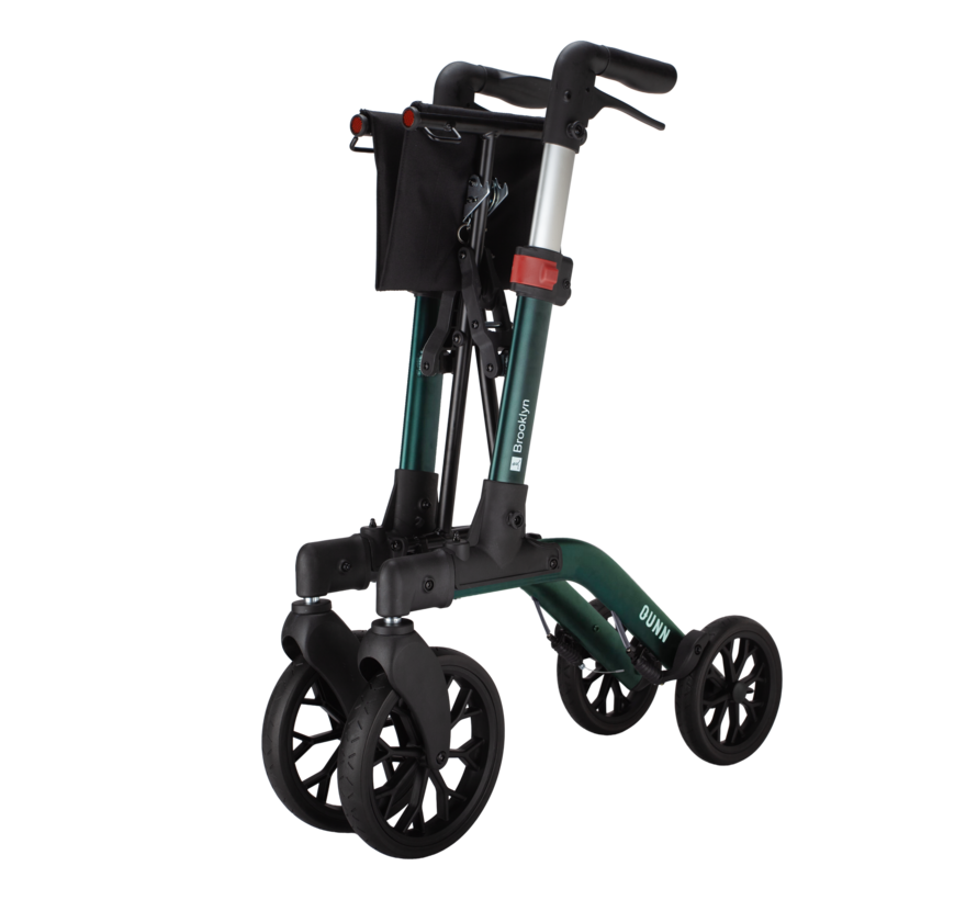 Qunn Rollator Brooklyn PU dubbel opvouwbaar met zachte banden