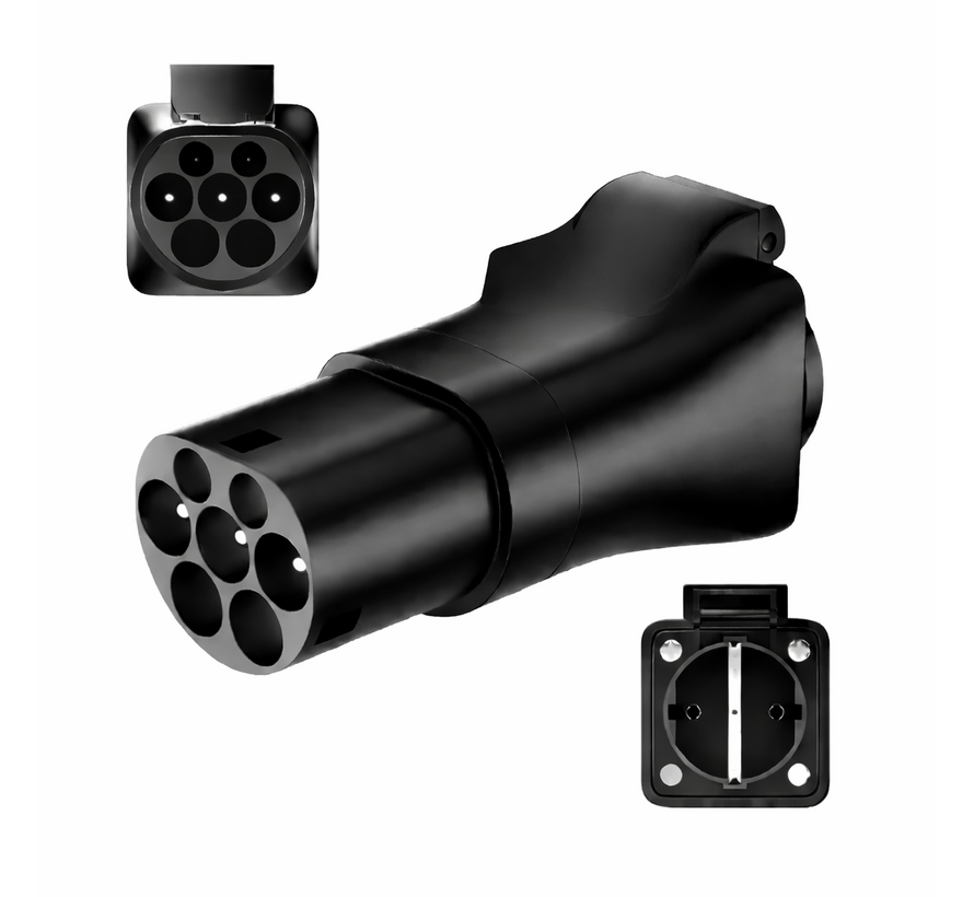 Type 2 naar Schuko verloopadapter / verloopstekker / laadadapter Miniauto Canta Minicar
