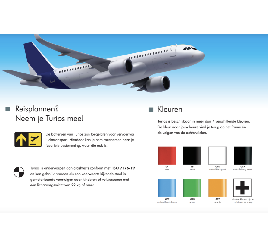 Turios - Meest compacte elektrische rolstoel - configuratie 51.C87.SE30SE34