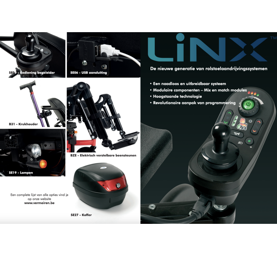 Turios - Meest compacte elektrische rolstoel - configuratie 51.C87.SE30SE34