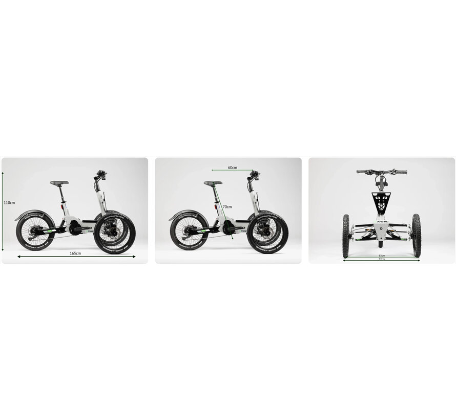 ETNNIC FST EVO Driewielfiets – Lichtgewicht | Stabiel | Volledige Vering (Full Suspension Trike)