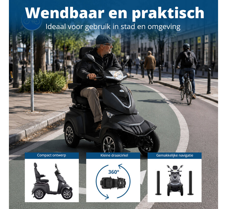 E-MOTO M4 - Snelle Scootmobiel - Lithium