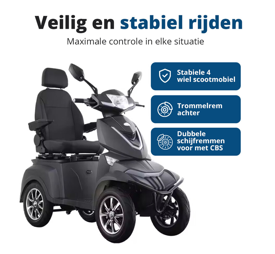 E-MOTO M4 - Snelle Scootmobiel - Lithium