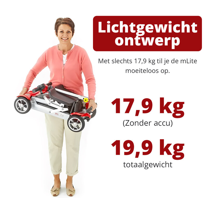 mLite Scootmobiel Inklapbaar | Opvouwbaar
