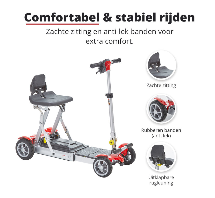 mLite Scootmobiel Inklapbaar | Opvouwbaar