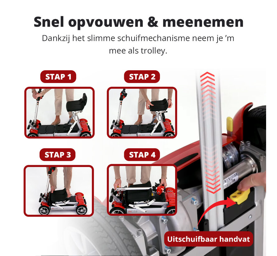 mLite Scootmobiel Inklapbaar | Opvouwbaar