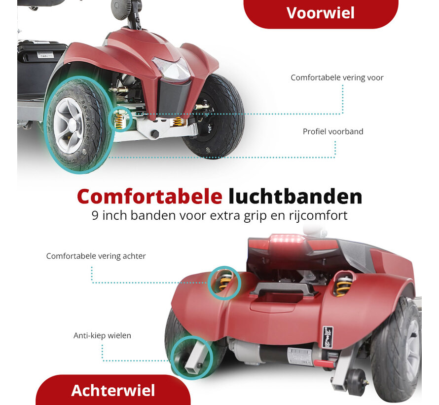 Aura Luxe Demontabele Scootmobiel