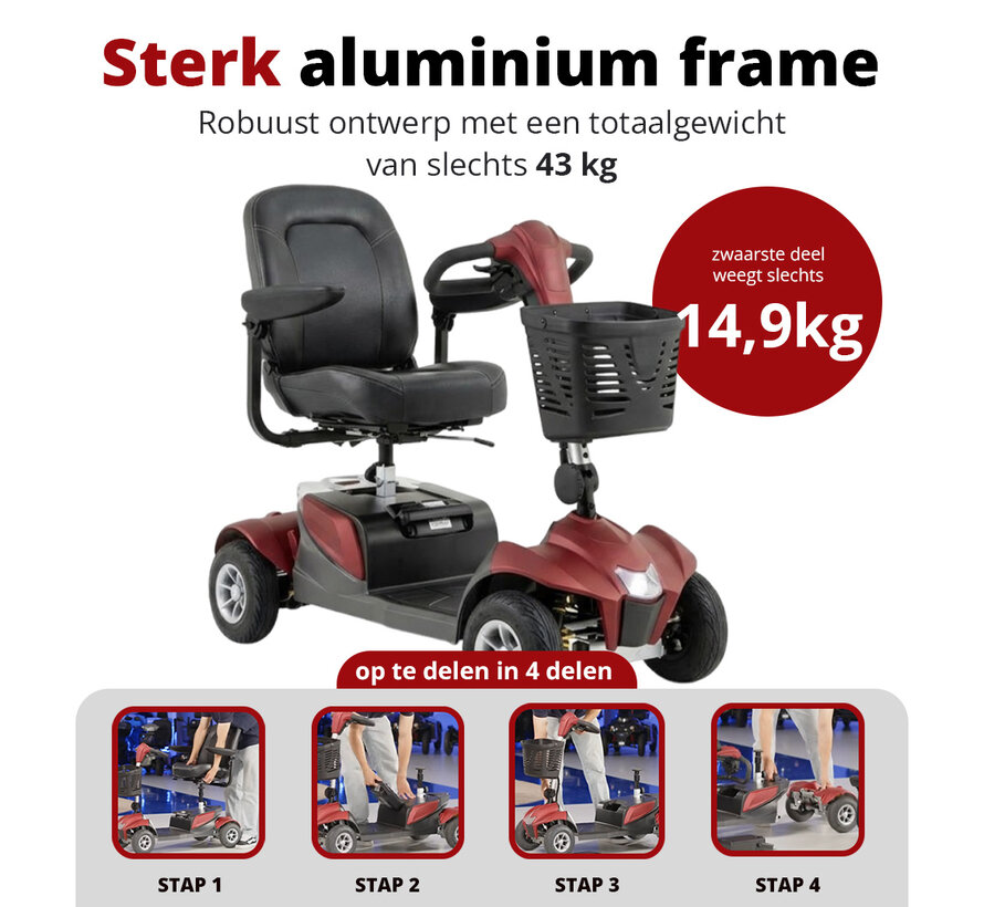 Aura Luxe Demontabele Scootmobiel