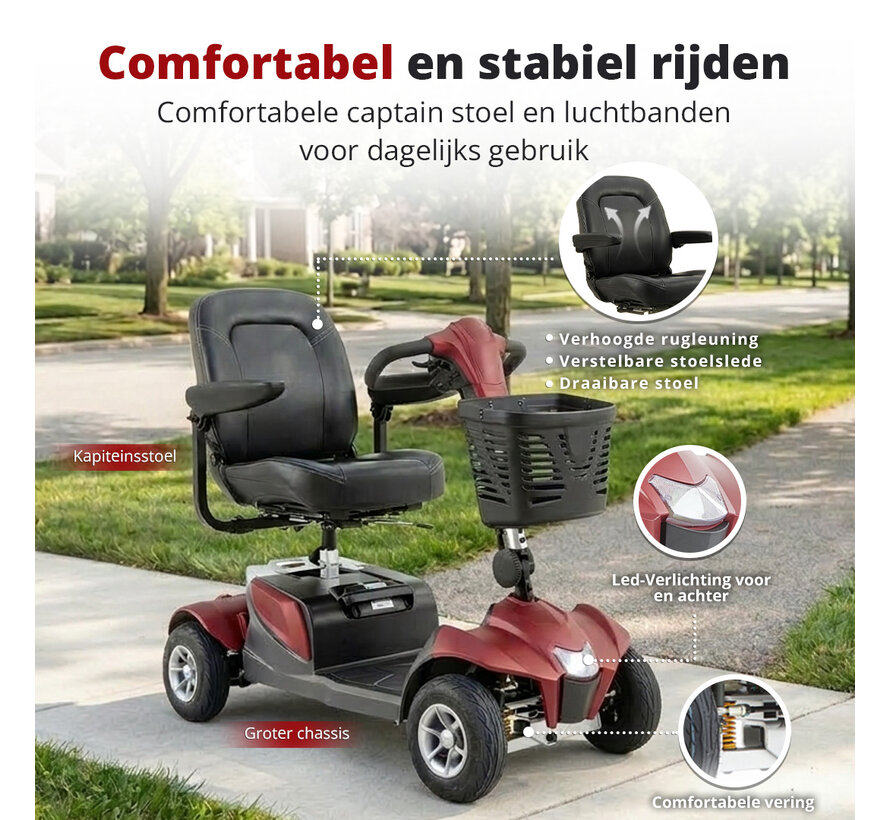 Aura Luxe Demontabele Scootmobiel