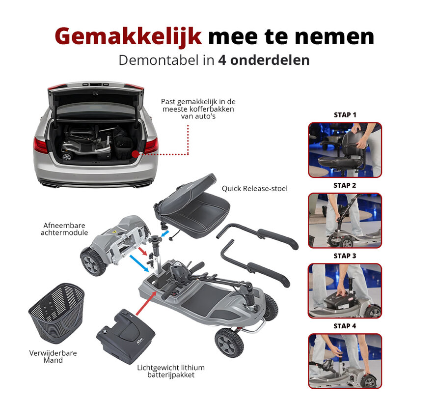 Alumina Demontabele Scootmobiel