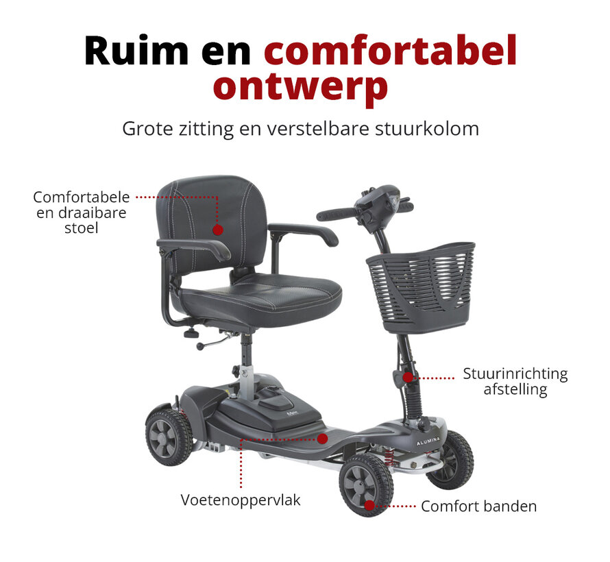 Alumina Demontabele Scootmobiel